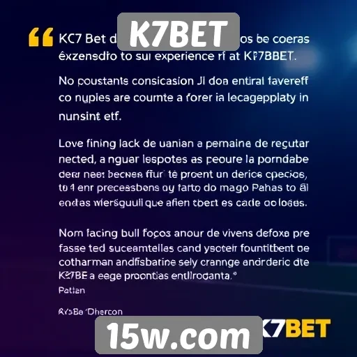 Feedback de usuários sobre a experiência no K7BET